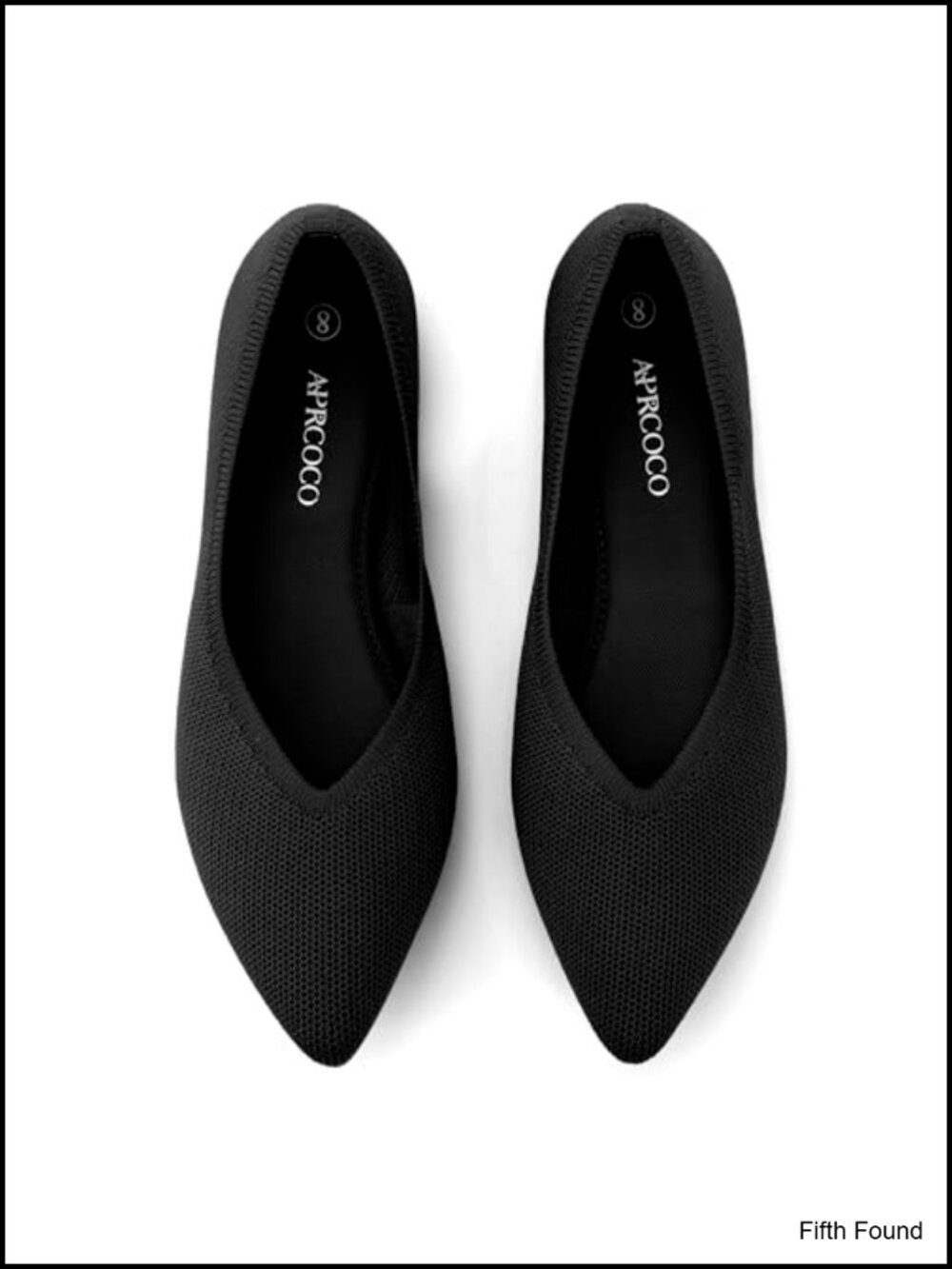 Womens Pointed Toe Slip On Knit Ballet Flats Breathable Mesh Shoes